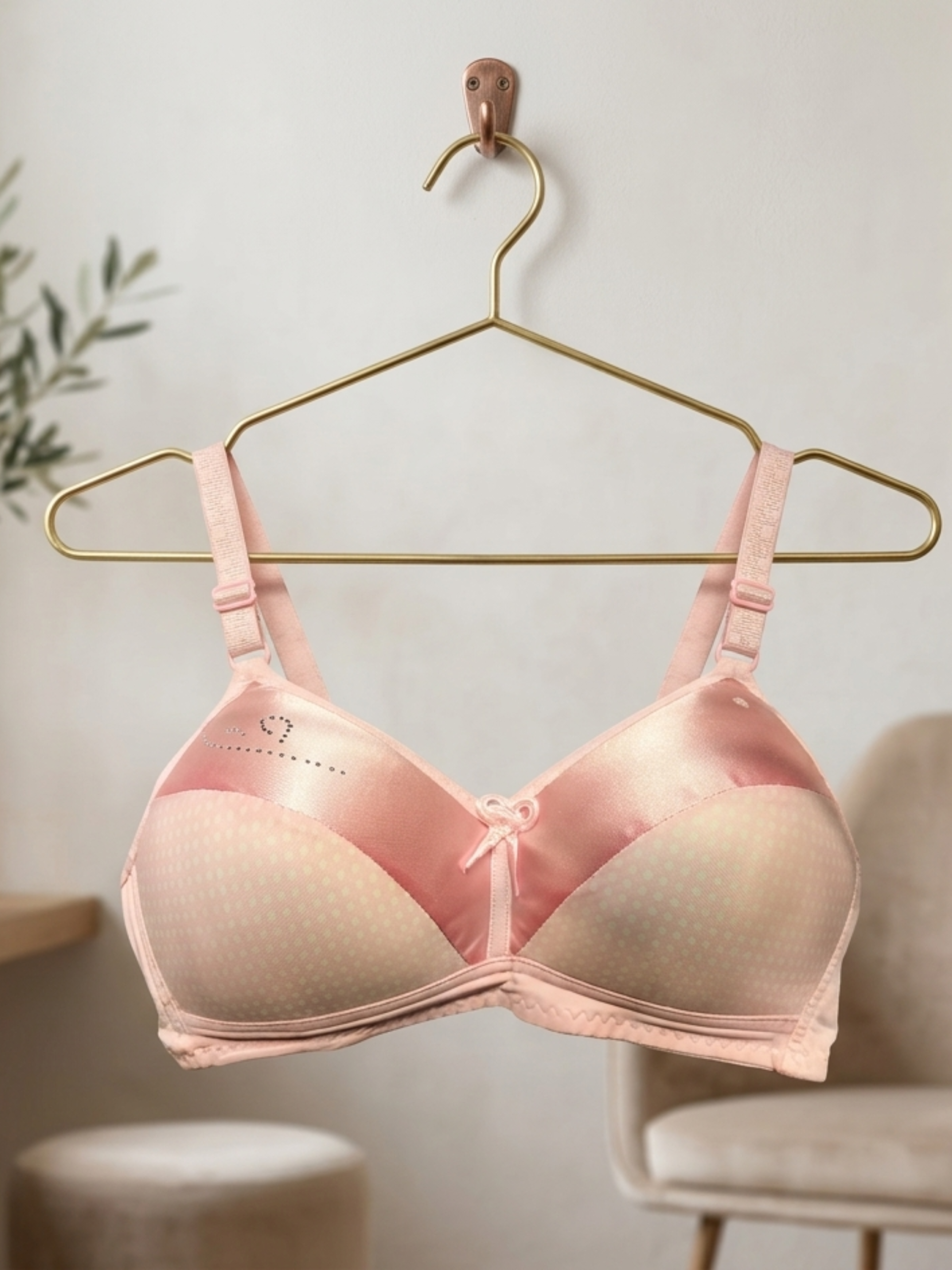 Soft belt bra-blush pink