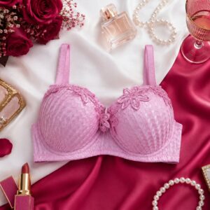 Sweet heart bra-bright pink