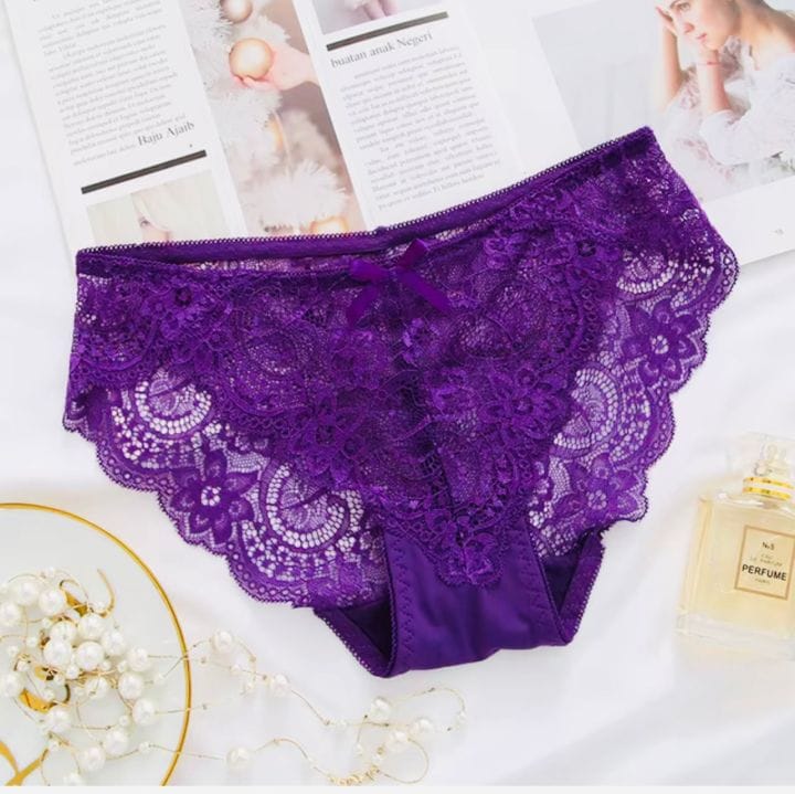 Royal Amethyst Lace Brief-Royal Purple