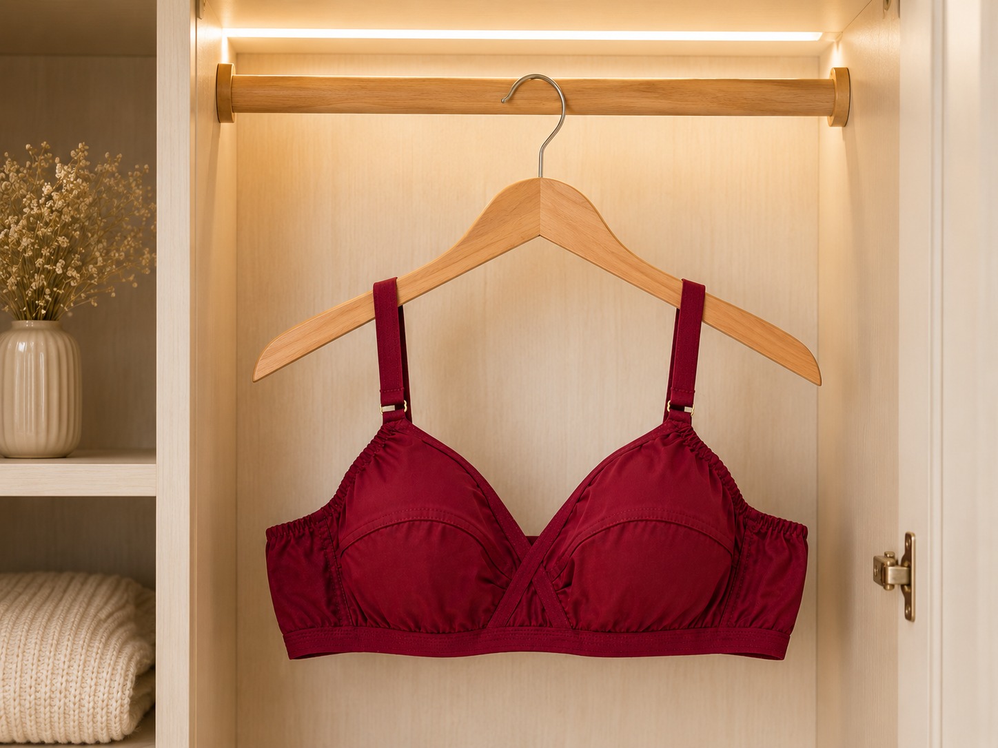 CozyCurve Bras-Ruby Red