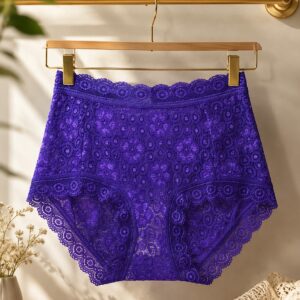 Softellewear Women's Premium Floral Lace Boyshort Panty – Royal Purple